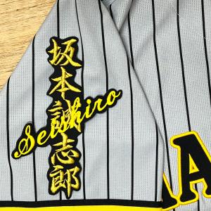 ☆送料無料☆阪神 タイガース 今朝丸裕喜 背番号 & 毛筆 刺繍 ワッペン