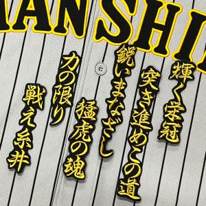 ☆送料無料☆阪神 タイガース 大山悠輔 応援歌 金/黒布 応援 刺繍