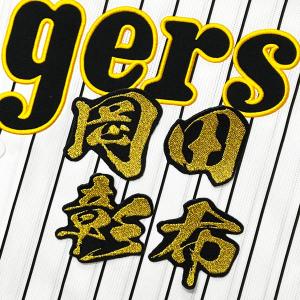 阪神タイガース 小幡竜平 刺繍ワッペン 5点セット 筆記体【黒】応援歌 ☆送料無料☆阪神 タイガース チャンス襲来 応援歌 小幡竜平 黒 刺繍