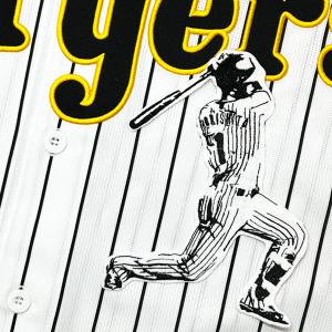 ☆送料無料☆阪神 タイガース 伊藤将司 シルエット 2 & サイン 刺繍