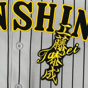 ★送料無料★阪神 タイガース　工藤泰成　ネーム　黒　刺繍 ワッペン　応援　ユニフォーム