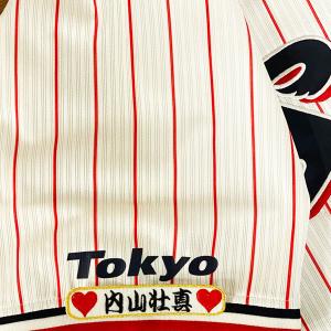 ☆送料無料☆東京 ヤクルト スワローズ 内山壮真 ネーム 袖 刺繍