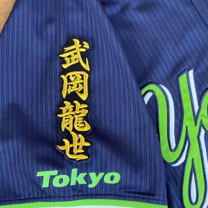 ☆送料無料☆東京 ヤクルト スワローズ つば九郎 ネーム 袖 刺繍