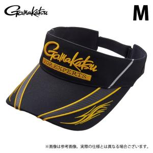 【取り寄せ商品】 がまかつ GM9106 (ブラック／M) サンバイザー (帽子／2023年モデル) /(c)｜f-marunishi3