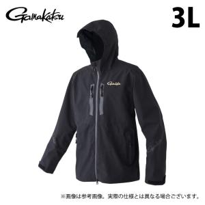 【取り寄せ商品】 がまかつ GM3715 (ブラック×ブラック／3L) ベリアスジャケット (フィッシングウェア／2023年秋冬モデル) /23AW /(c)｜f-marunishi3