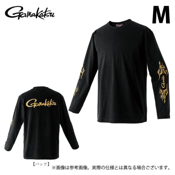 【取り寄せ商品】 がまかつ GM3720 (ブラック／M) ロングスリーブ Tシャツ (フィッシング...