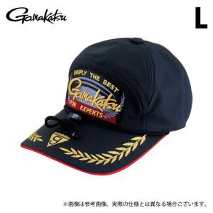 Gamakatsu（がまかつ） GM9124 (ブラック／LL) ワッペンキャップ(がま