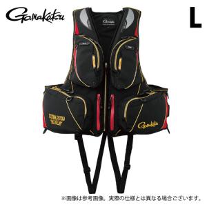 【取り寄せ商品】 がまかつ GM2183 (L／ブラック×レッド) アルテマシールドプロフローティングベスト (2024年モデル) /がま磯 /(c) 【Σ03】