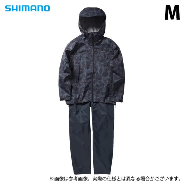 【目玉商品】シマノ RA-047X (M／ブラックダックカモ) 3レイヤー レインスーツ (フィッシ...