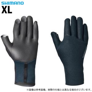 【取り寄せ商品】 シマノ GL-011V (ブラック／XL) ダブル クロロプレン グローブ 3 (手袋・フィッシングウェア／2022年秋冬モデル) /3本切り /22AW /(c)｜f-marunishi3