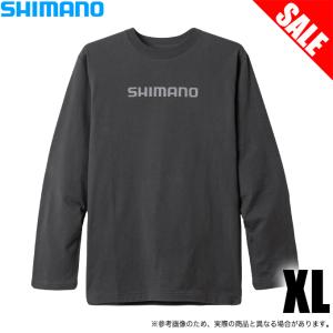 【目玉商品】シマノ コットンロゴロングスリーブ SH-011V チャコール XL (ロングTシャツ) フィッシングウェア/釣り服 /(5)｜つり具のマルニシYahoo!ショップ