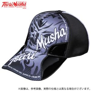 釣武者/TsuriMusya ダブルフェイス 3Dロゴキャップ ブラック