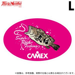 釣武者 CAMEXクエステッカー (L／ピンク) (ステッカーシール／2023年モデル) キャメックス/TsuriMusha (c)の商品画像