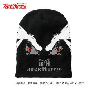 【取り寄せ商品】 釣武者 ROCK HOPPER ニット ブラックペンギン フリー (帽子・ニットキャップ／2023-24年モデル) /ロックホッパー /TsuriMusha /(c)｜f-marunishi3