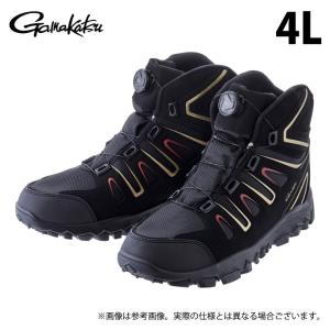 【取り寄せ商品】 がまかつ GM4539 (4L／ブラック×ゴールド) ダブルグリップ スパイクシューズ(防水) (靴・シューズ／2023年モデル) /(c)｜f-marunishi