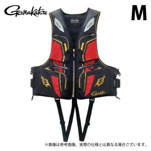 【取り寄せ商品】 がまかつ GM2193 (ブラック×レッド／M) フローティングベスト (ベスト・フィッシングベスト) /(c)｜つり具のマルニシYahoo!店