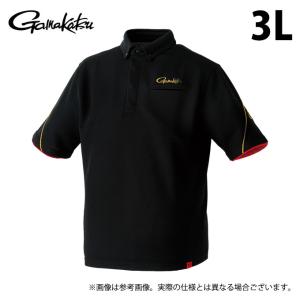 【取り寄せ商品】 がまかつ GM3732 (3L／ブラック) フィッシングシャツショートスリーブ (フィッシングウェア・鮎用品) /Gamakatsu /2024年鮎カタログ製品 /(c)｜f-marunishi