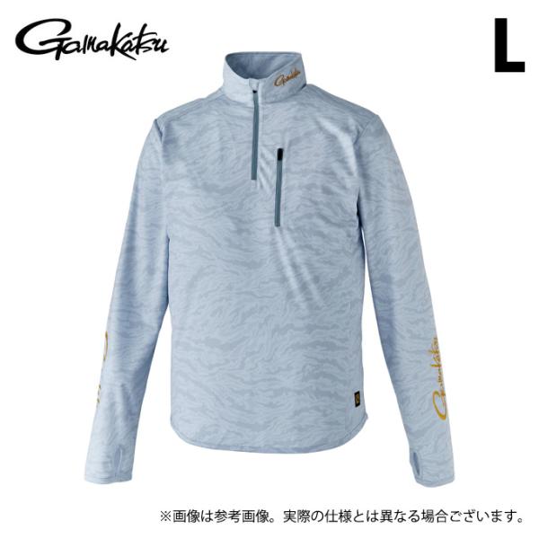 【取り寄せ商品】 がまかつ GM3728 (L／ライトグレー) NO FLY ZONE(R) ジップ...