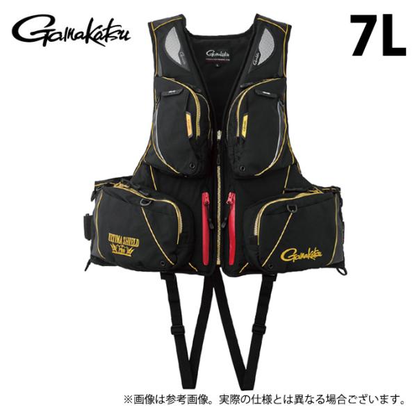 【取り寄せ商品】 がまかつ GM2183 (7L／ブラック×ゴールド) アルテマシールドプロフローテ...