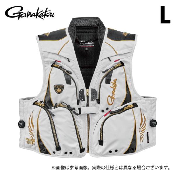 【取り寄せ商品】 がまかつ GM2329 (L／ホワイト) アルテマシールドプロ ハーフメッシュベス...