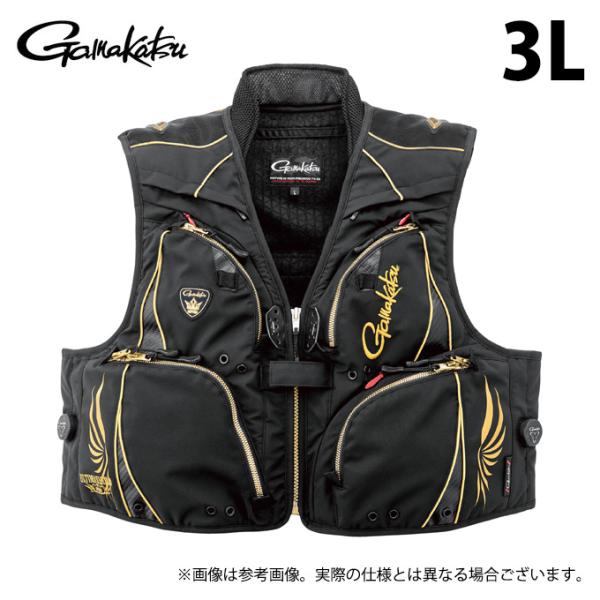 【取り寄せ商品】 がまかつ GM2330 (3L／ブラック×ゴールド) アルテマシールドプロ ショー...