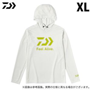 ダイワ DE-3424 (ホワイト／XL) サンブロックドライフーディーシャツ (フィッシングウェア／2024年春夏モデル) /24SS /(5)｜f-marunishi