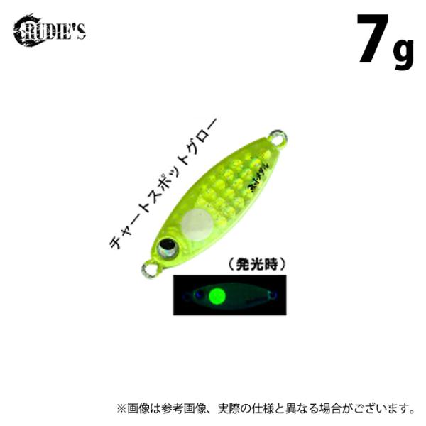 ルーディーズ 魚子メタル (7.0g／チャートスポットグロー) (メタルジグ・ソルトルアー) /7g...