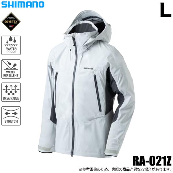 (5)シマノ (RA-021Z オフホワイト L) GTX-ST アングラーズシェル プロジャケット...
