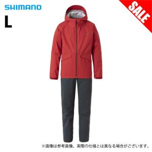 【目玉商品】 シマノ RA-005V (L／レッド) ベーシック フィッシングレインスーツ (レインウェア) 上下セット/セットアップ/釣り /(7)