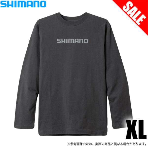 【目玉商品】シマノ コットンロゴロングスリーブ SH-011V チャコール XL (ロングTシャツ)...