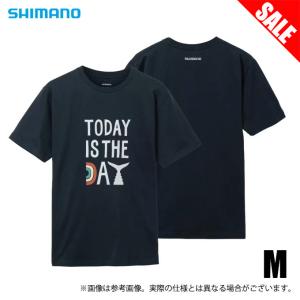 【目玉商品】シマノ SH-003V (M／ネイビー) オーガニックコットン グラフィック Tシャツ (フィッシングウェア／2023年春夏モデル) /23SS /(5)｜f-marunishi