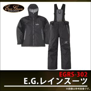 【取り寄せ商品】 エバーグリーン E.G.レインスーツ (EGRS-302) (カラー：ブラック／ブラック) (サイズ：S-3L) (c)｜f-marunishi