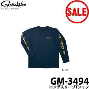 【目玉商品】【メール便配送可】がまかつ ロングスリーブTシャツ (GM-3494)(カラー：ネイビー)(5)｜f-marunishi