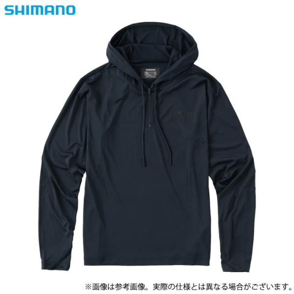 【目玉商品】シマノ SH-001V (ネイビー) サンプロテクション プルオーバー フーディーシャツ...