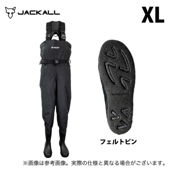 ジャッカル ブリーザブルシークウェーダー フェルトピン (XL 27〜27.5cm) (フィッシング...