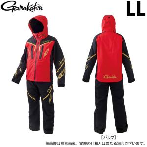 フィッシングレインスーツ GM3658 ブラックLサイズ　未使用 がま磯 【取り寄せ商品】 がまかつ GM3658 (ブラック／L