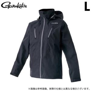 フィッシングレインスーツ GM3658 ブラックLサイズ　未使用 限定特価)がまかつ フィッシングレインスーツ GM3658 ブラック