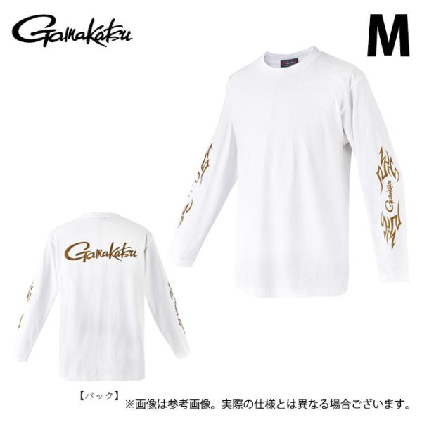 【取り寄せ商品】 がまかつ GM3720 (ホワイト／M) ロングスリーブ Tシャツ (フィッシング...