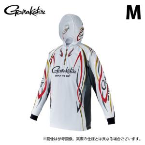 【取り寄せ商品】 がまかつ GM3736 (M／ホワイト) 2WAYプリントジップシャツフーディ (フィッシングウェア・鮎用品) /Gamakatsu /(c) 【Σ01】