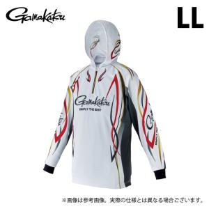 【取り寄せ商品】 がまかつ GM3736 (LL／ホワイト) 2WAYプリントジップシャツフーディ (フィッシングウェア・鮎用品) /Gamakatsu /(c) 【Σ01】