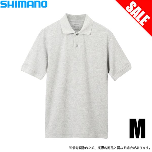 【目玉商品】シマノ プレステージ ポロシャツ SH-002W ヘザーグレー M (シャツ/フィッシン...