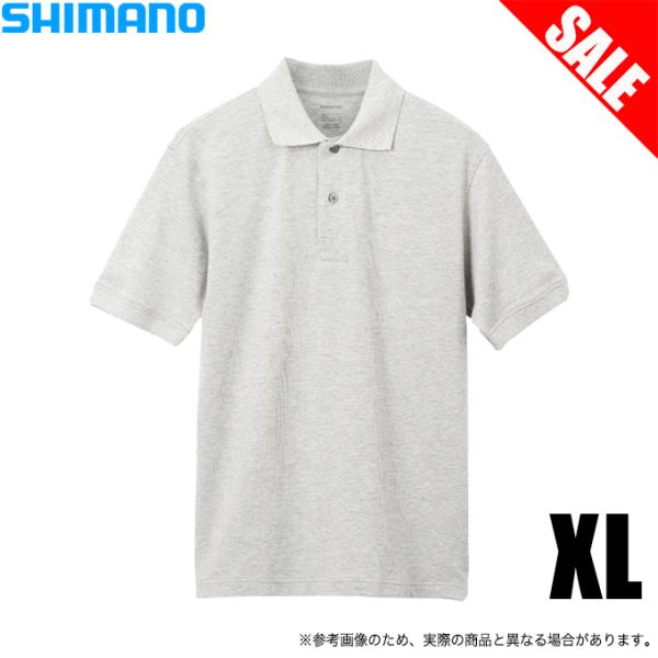 【目玉商品】シマノ プレステージ ポロシャツ SH-002W ヘザーグレー XL (シャツ/フィッシ...