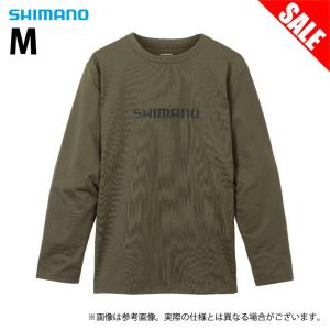 【目玉商品】 シマノ SH-022W (M／カーキ) ドライロゴTシャツ ロングスリーブ (フィッシングウェア／2023年春夏モデル) /23SS /(5)