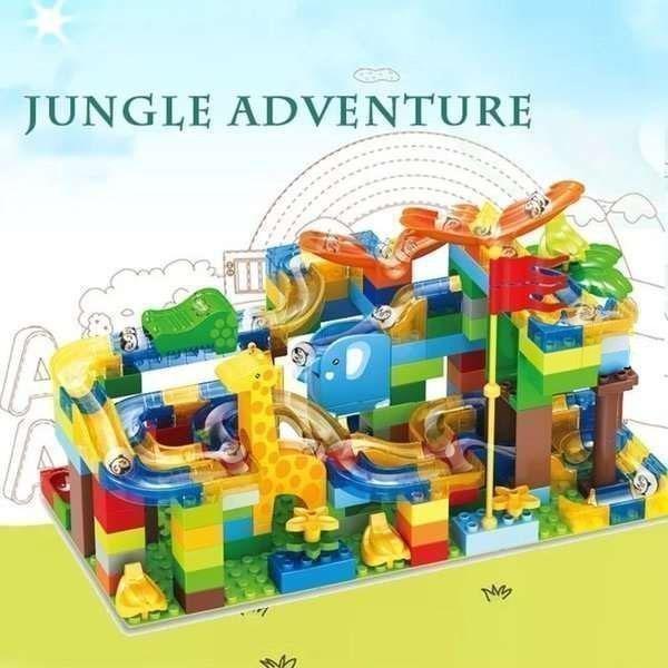 【特価】レゴデュプロ 互換品 アニマルマーブルコースター 168ピース ルーピング ビーズ スロープ...