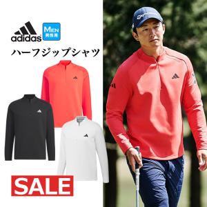 アディダス ゴルフウェア DJK61 COLD.RDY ハーフジップ L/S ストレッチ シャツ [ストレッチ 保温] （メンズ）｜f-netgolf