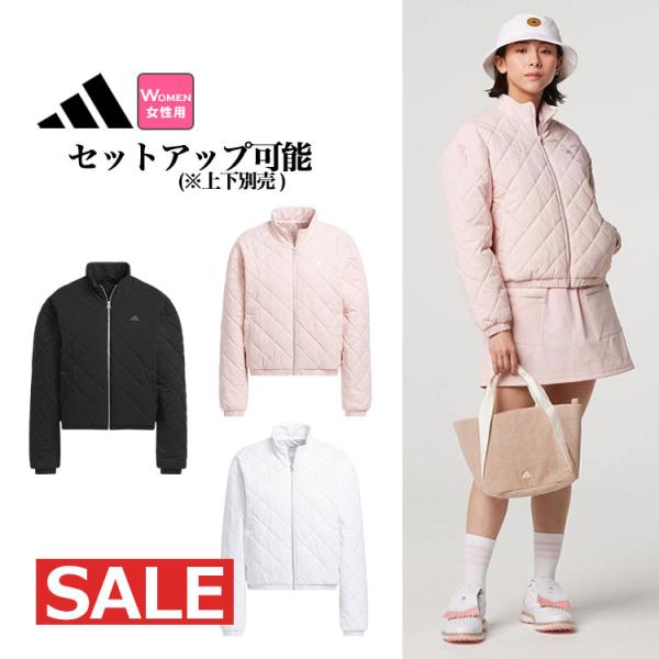 アディダス ゴルフウェア JRY36 GO-TO 撥水 フルジップ ショート丈 キルト ジャケット ...