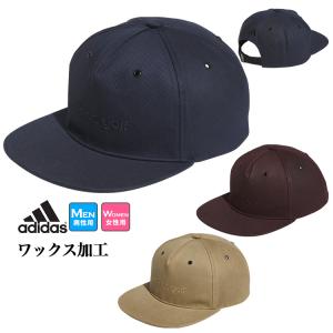 アディダス ゴルフ KVI46 ワックスキャンバス フラットビル キャップ [接触冷感スウェットバンド]（レディース）