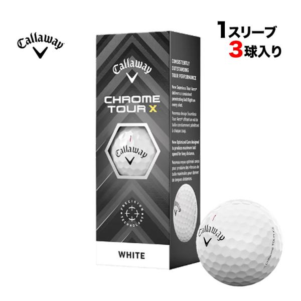 キャロウェイ ゴルフボール 24 CHROME TOUR X ボール 1スリーブ（3球）