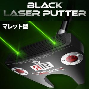 【ROOKIE ROOKIE】 BLACK LASER PUTTER ブラックレーザーパター マレット 電池タイプ｜f-netgolf