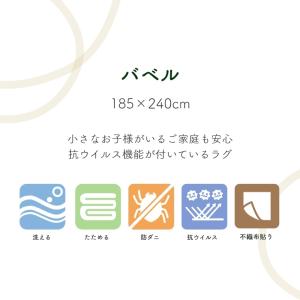ラグマット 洗える 抗菌 抗ウイルス 小さなお...の詳細画像1